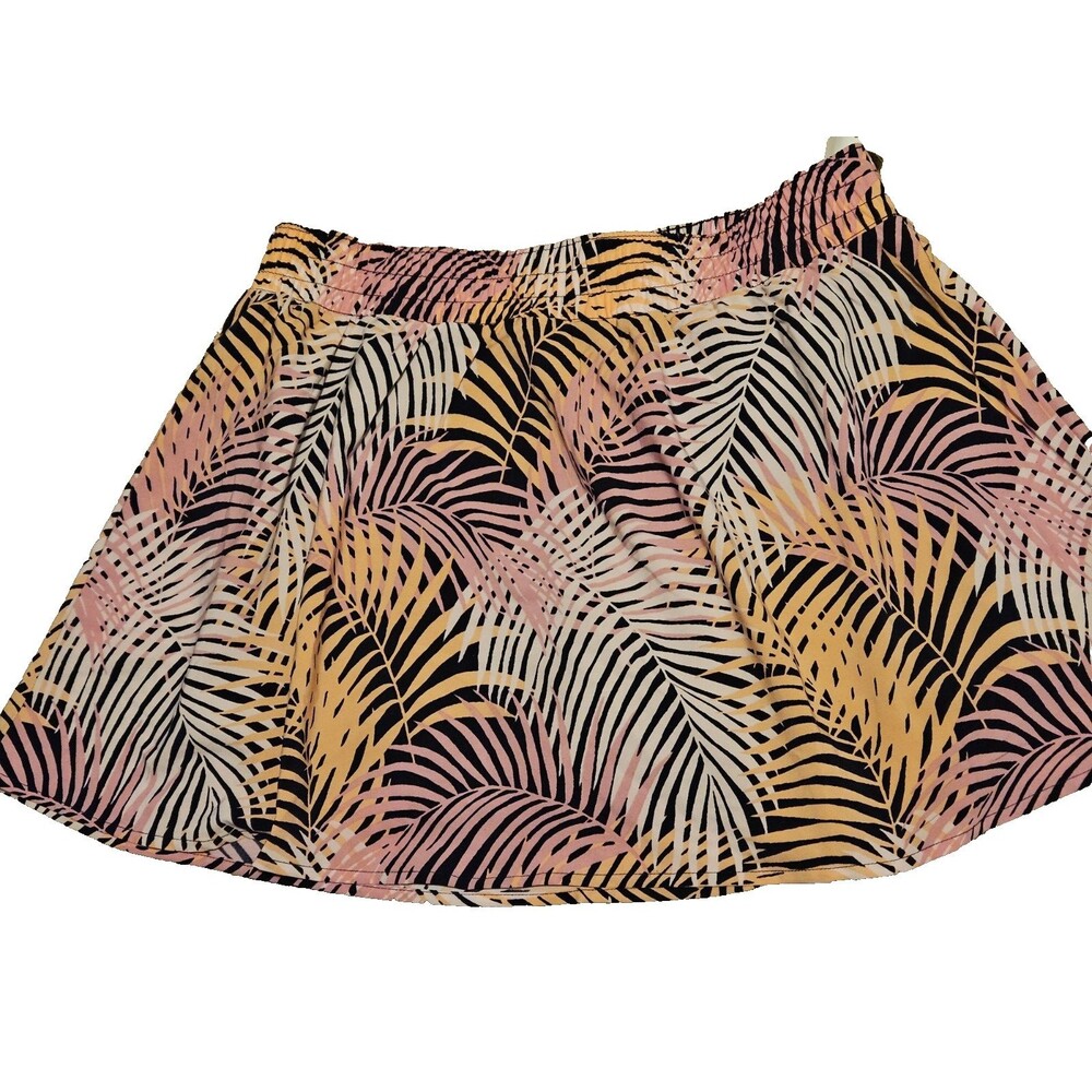 TOMMY BAHAMA GOLF TENNIS Skort Skirt Tropical Print Size Large Pink Black White